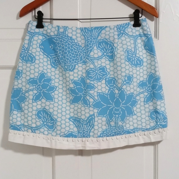🐟VTG/VERY RARE Lilly Pulitzer🐟 - "Fish Tales" Stretch Skort - Picture 2 of 14